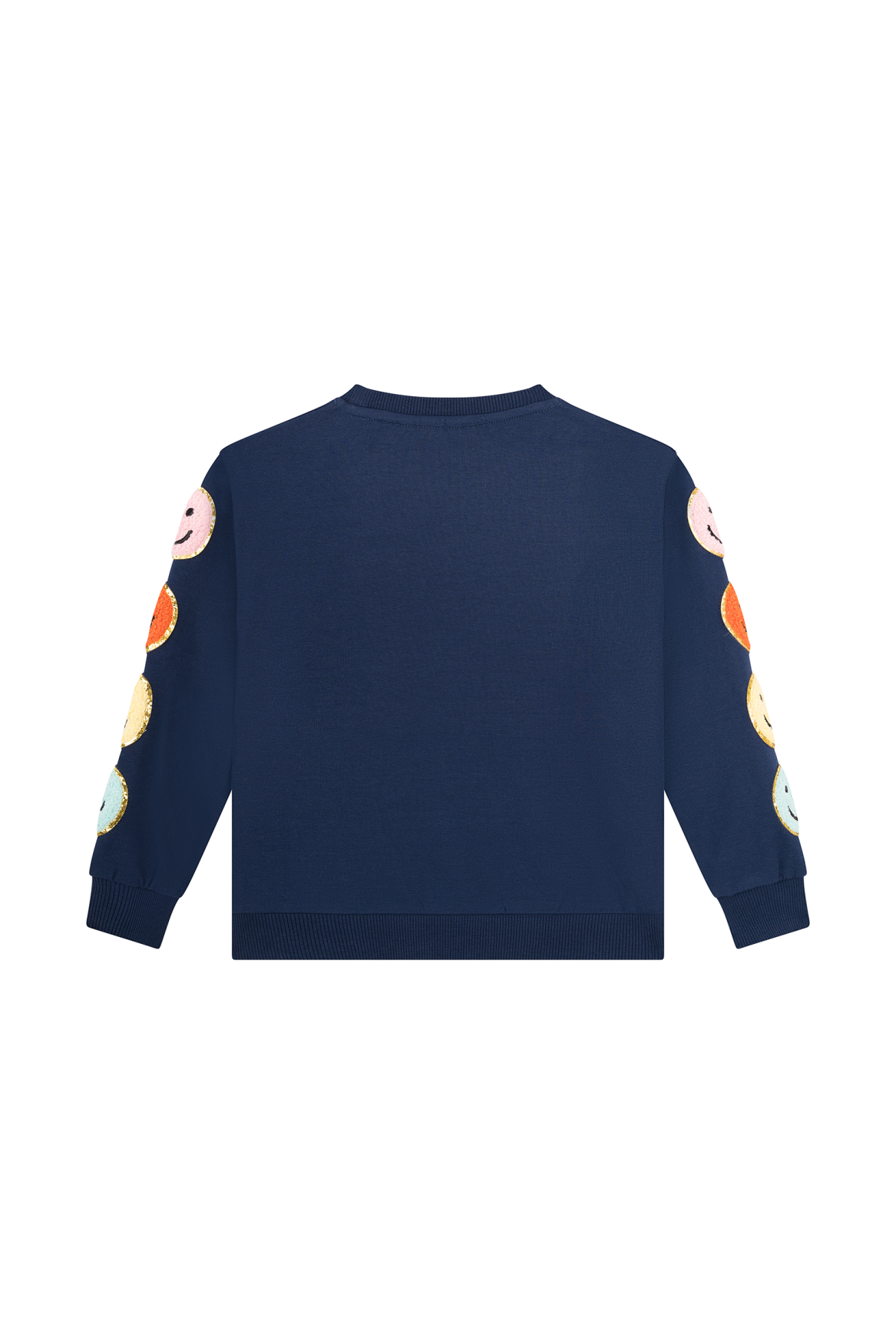 Someone Sweatshirt mit Smiley-s am Arm - Navy