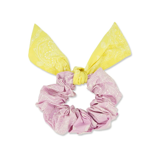 Milk & Soda Scrunchie mit Schleife "Flieder/Gelb"