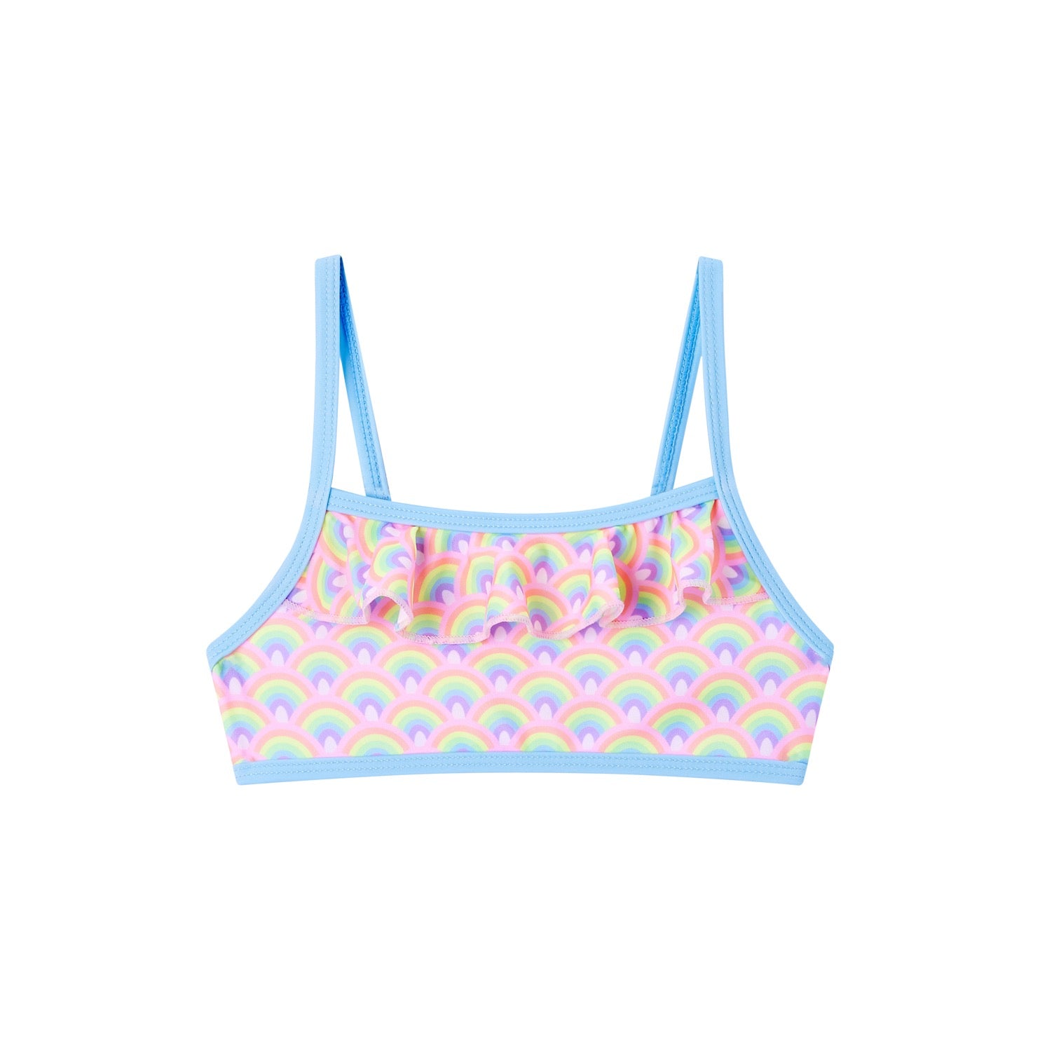 Someone "Bikini" mit Rüsche und Regenbogendruck - Rosa Helblau