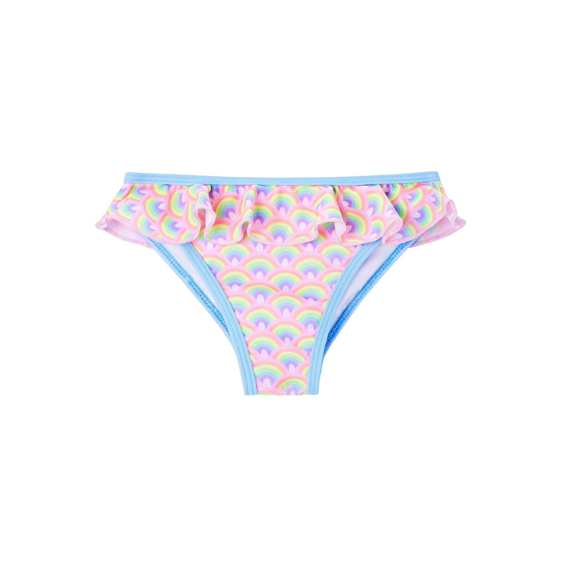 Someone "Bikini" mit Rüsche und Regenbogendruck - Rosa Helblau