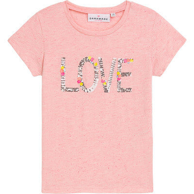 Danamade T-Shirt "Adriana" Rosa mit Love