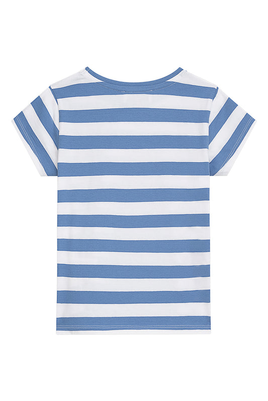 Danamade T-Shirt Fenja im Maritim Style, gestreift - Blue