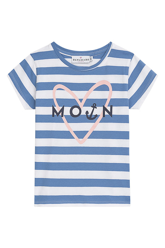 Danamade T-Shirt Fenja im Maritim Style, gestreift - Blue