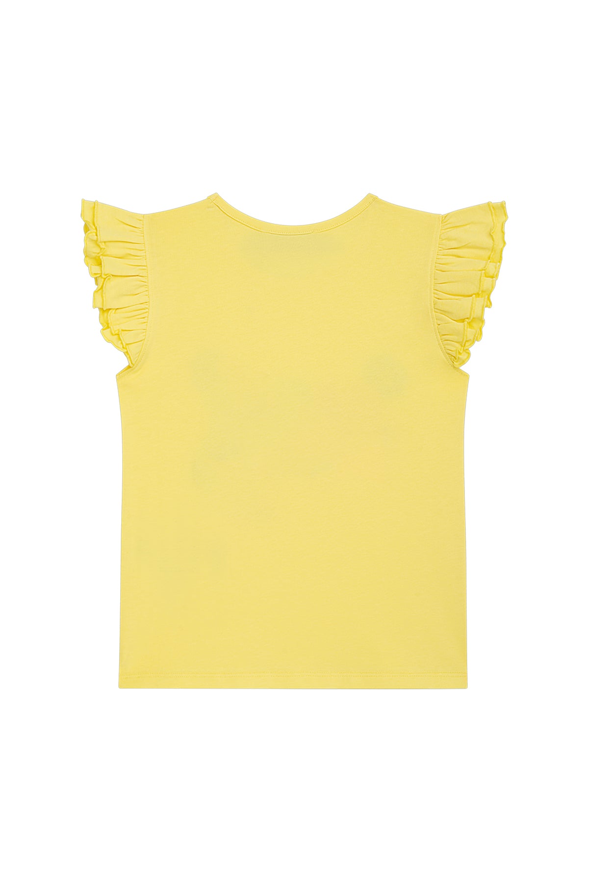 Danamade T-Shirt Daniela mit Druck und Rüsche - Lemonade