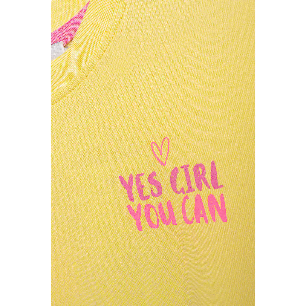 Danamade T-Shirt mit Spruch - Gelb