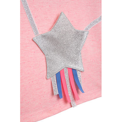 Danamade "T-Shirt langarm Rosa" - Stern (Tasche)