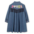 Bild in Galerie-Betrachter laden, Billieblush "Jeanskleid" mit coolem POWER Druck - Jeansblau
