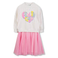 Bild in Galerie-Betrachter laden, Billieblush "Kleid" im Sweatshirt Look - Rosa/Ivory
