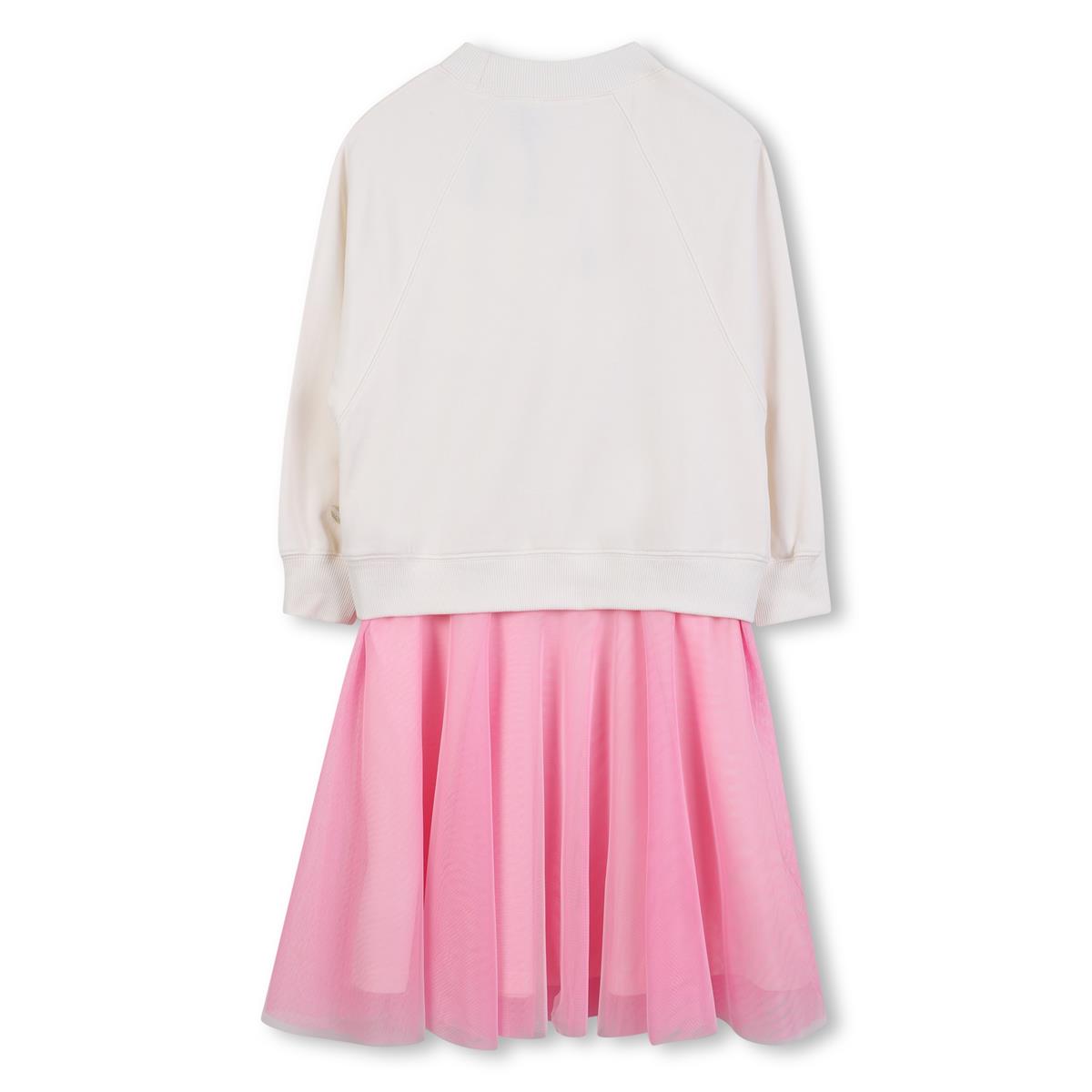 Billieblush "Kleid" im Sweatshirt Look - Rosa/Ivory