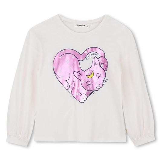 Billieblush "Langarmshirt" mit Druck - Creme