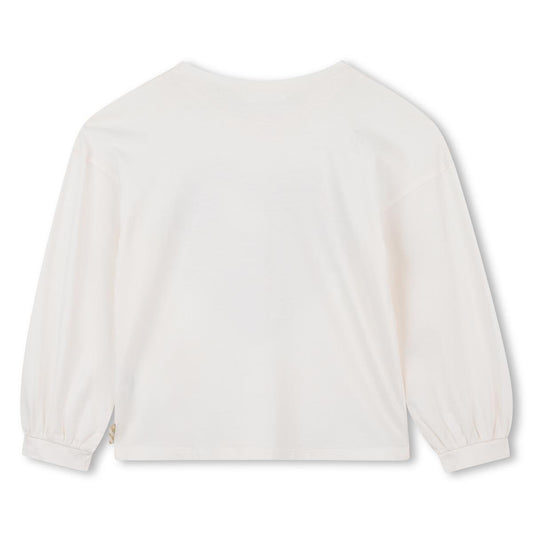 Billieblush "Langarmshirt" mit Druck - Creme