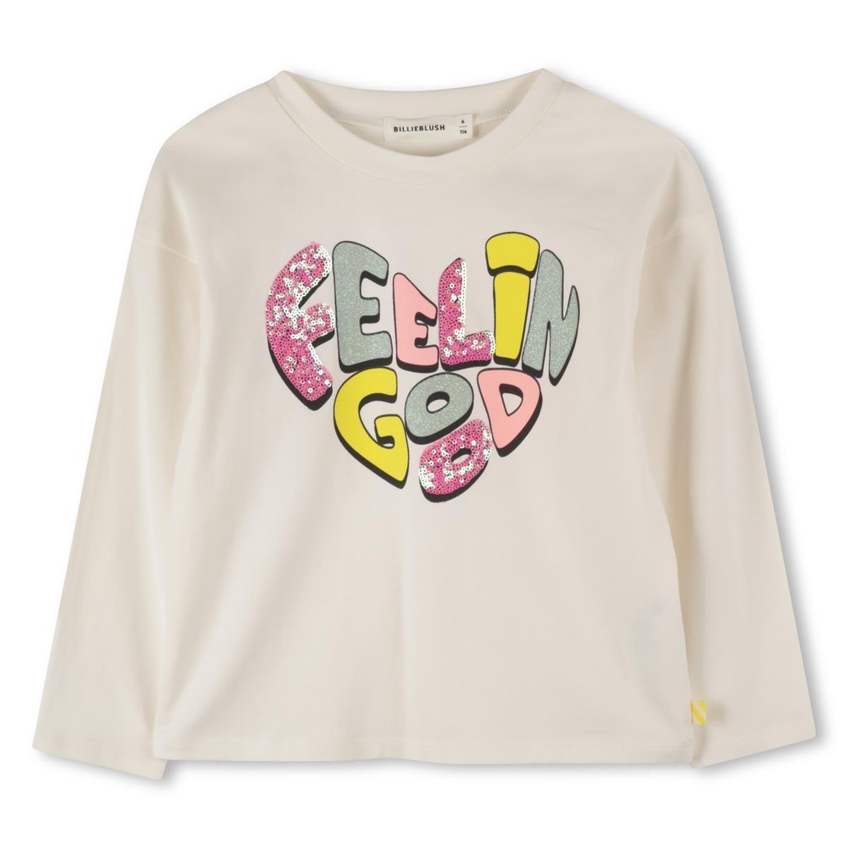 Billieblush "Langarmshirt" mit Druck - Creme
