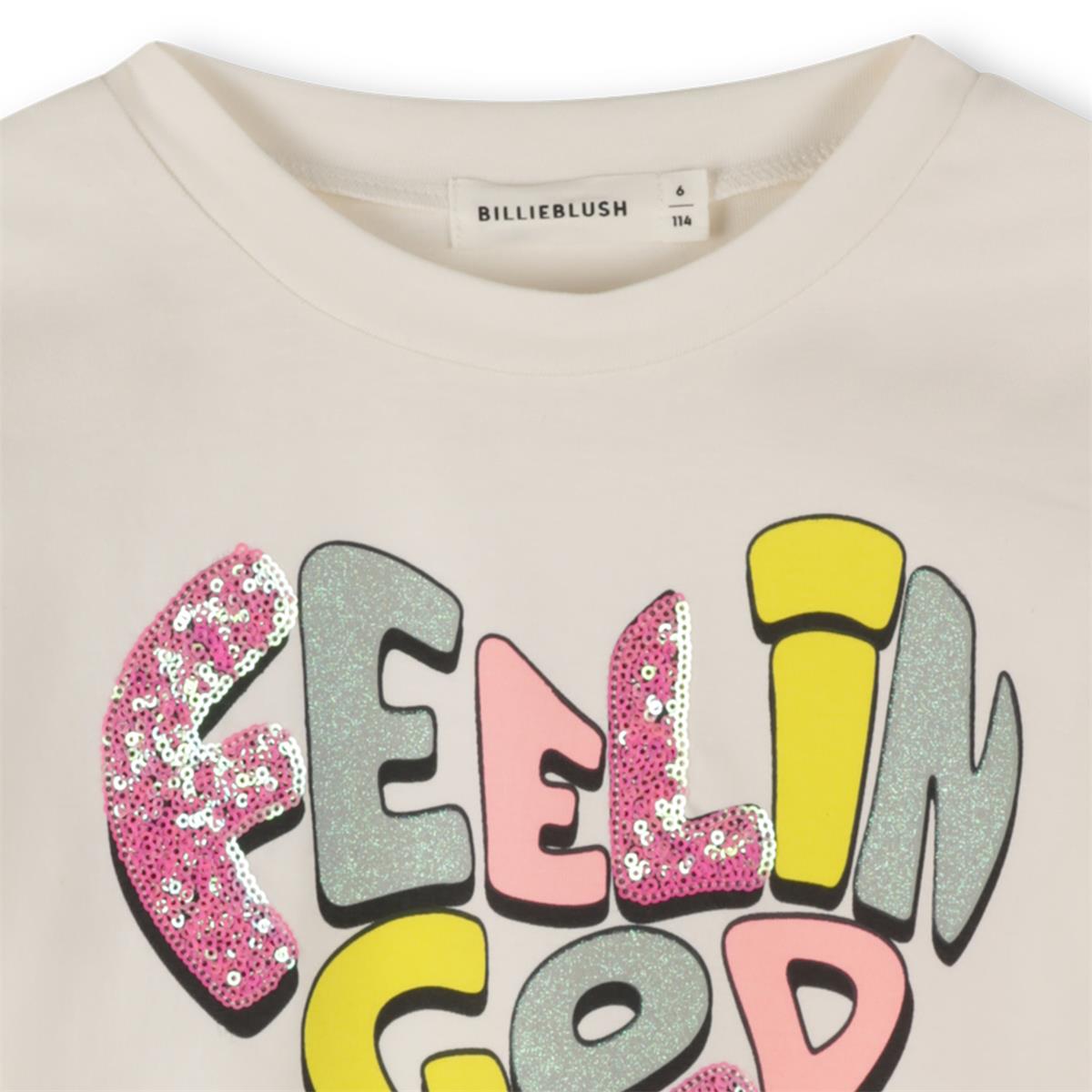 Billieblush "Langarmshirt" mit Druck - Creme