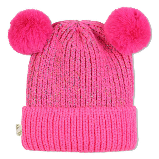 Billieblush "Mütze" mit Bömmel und Glitzerfaden - Pink