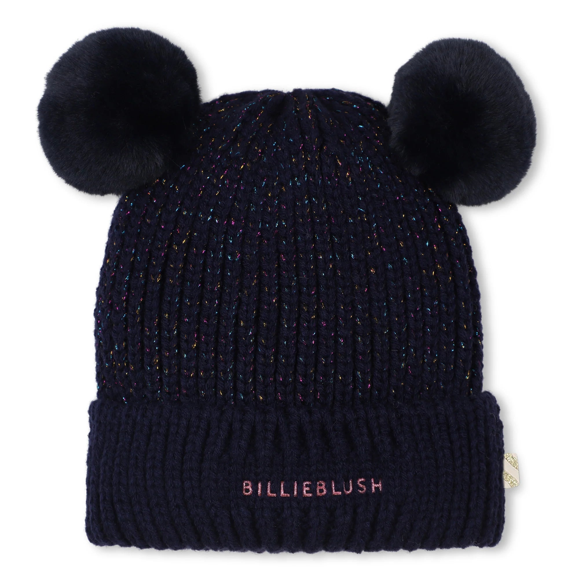 Billieblush "Mütze" mit Bömmel und Glitzerfaden - Blau