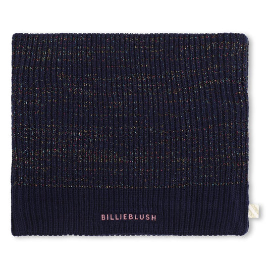 Billieblush "Loop Schal" mit Glitzer - Navyblau