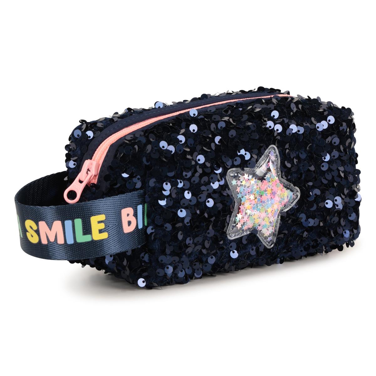Billieblush "Kosmetikbeutel/Etui" mit Pailletten - Marineblau
