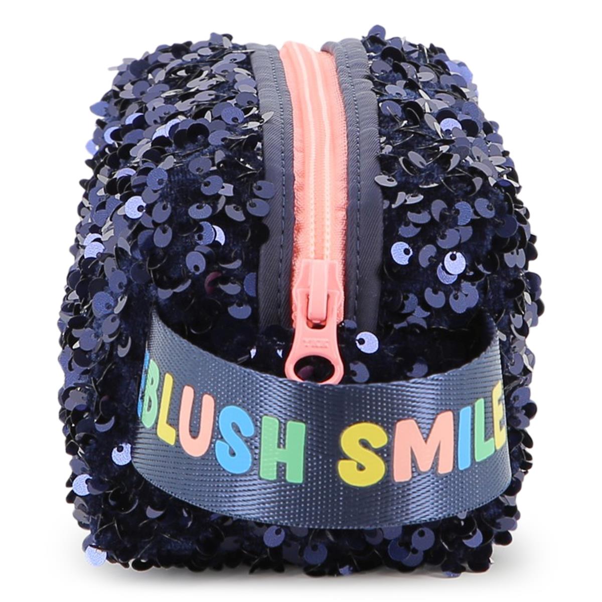 Billieblush "Kosmetikbeutel/Etui" mit Pailletten - Marineblau