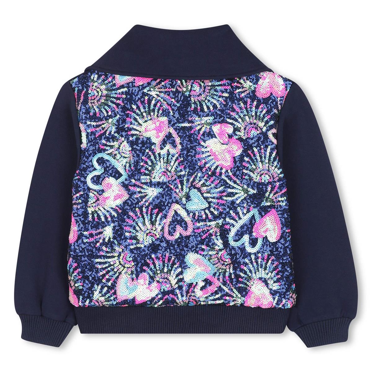 Billieblush "Sweatjacke" mit Paillettenmuster auf dem Rücken - Marineblau