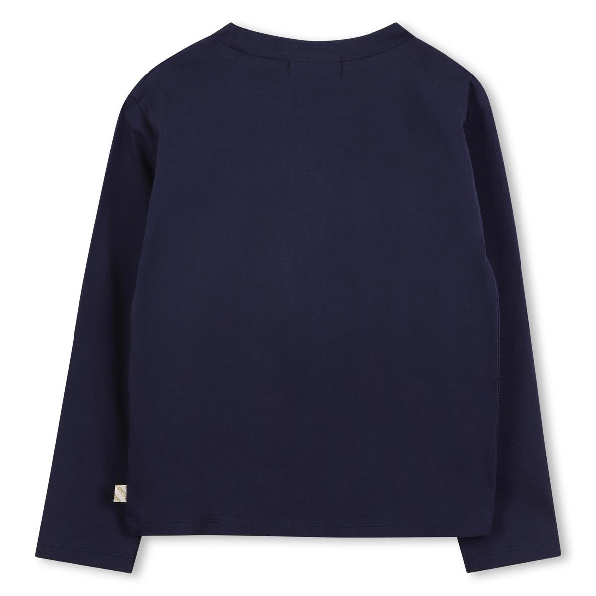 Billieblush "Langarmshirt" mit Druck - Navyblau