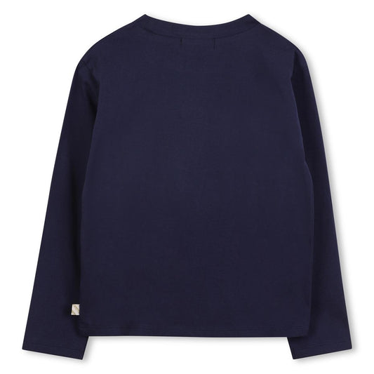 Billieblush "Langarmshirt" mit Druck - Navyblau