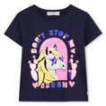 Bild in Galerie-Betrachter laden, Billieblush "T-Shirt" mit Neon-Druck - Marineblau
