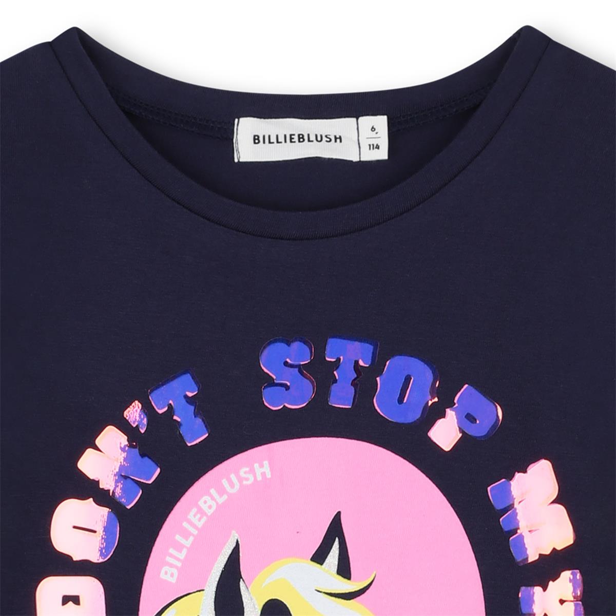 Billieblush "T-Shirt" mit Neon-Druck - Marineblau