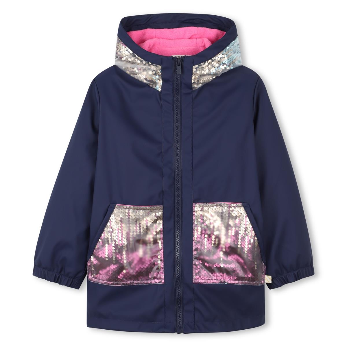 Billieblush "Regenjacke" gefüttert mit Pailletten - Marineblau