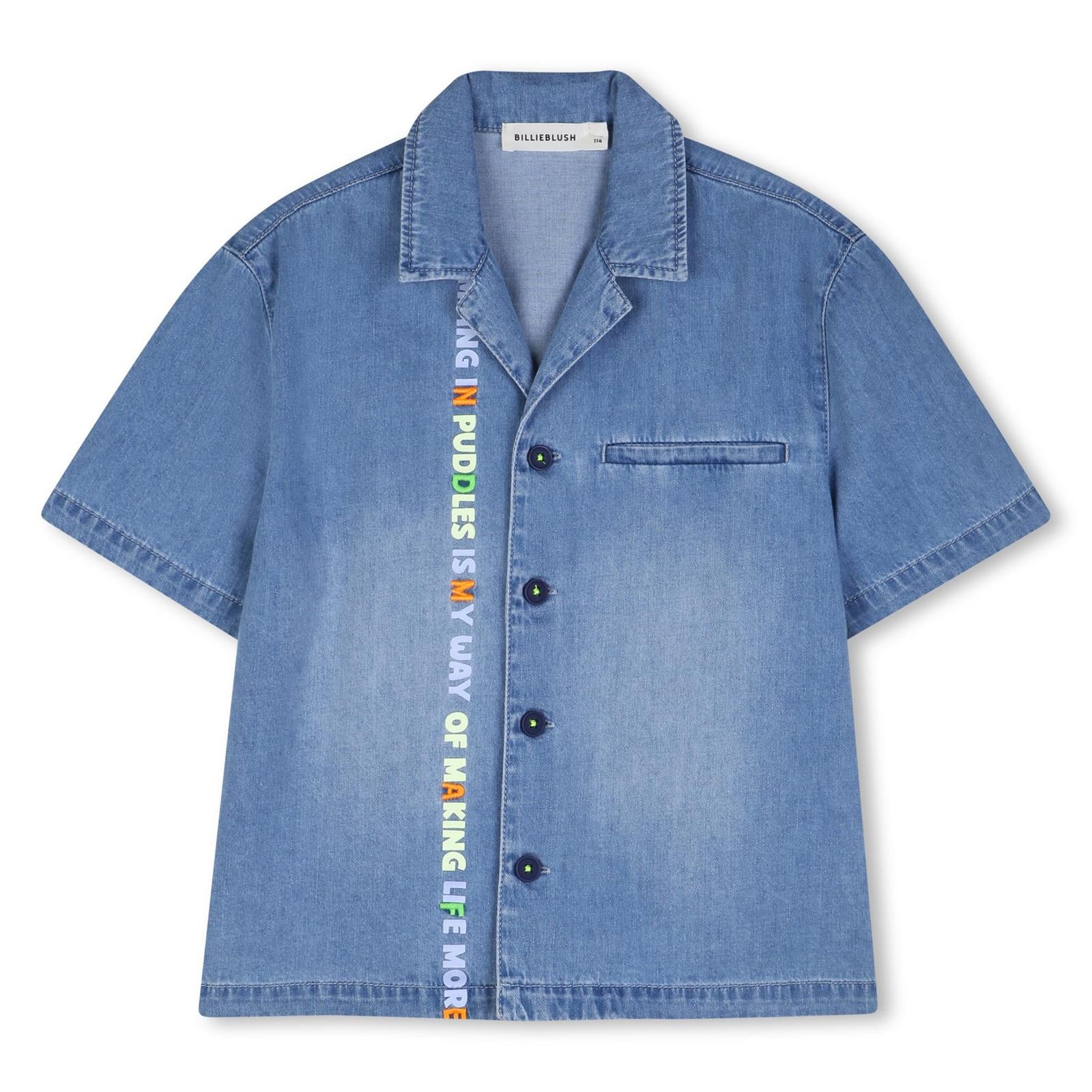 Billieblush Jeanshemd mit cooler Stickerei - Double Stone Bleach