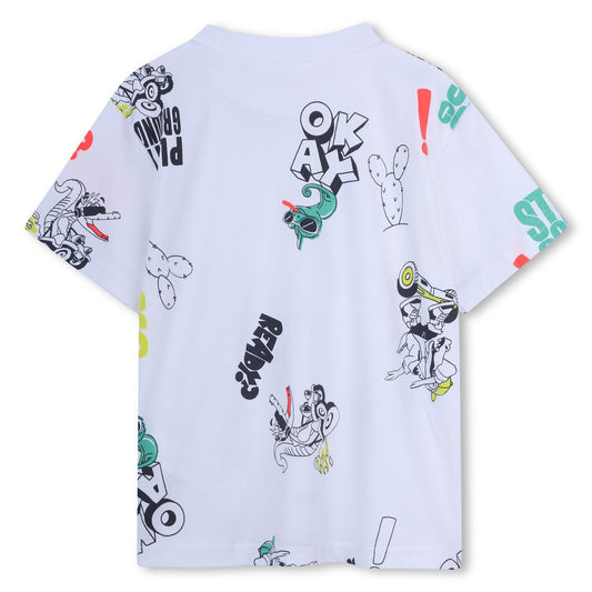 Billieblush T-Shirt mit verschiedenen Drucken - White