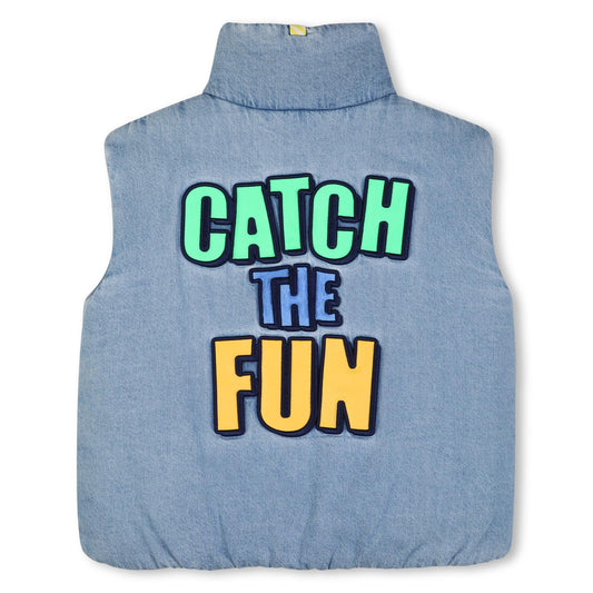 Billieblush Jeans-Weste mit Rückenprint - Double Stone Bleach