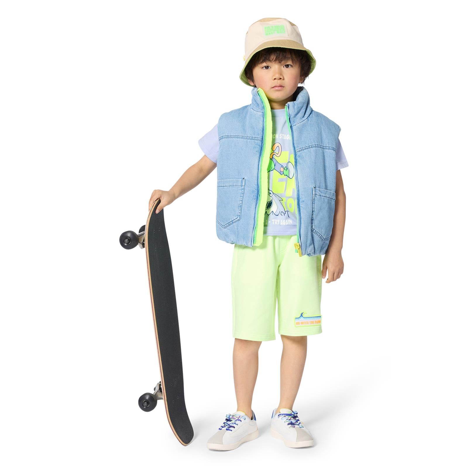 Billieblush Jeans-Weste mit Rückenprint - Double Stone Bleach