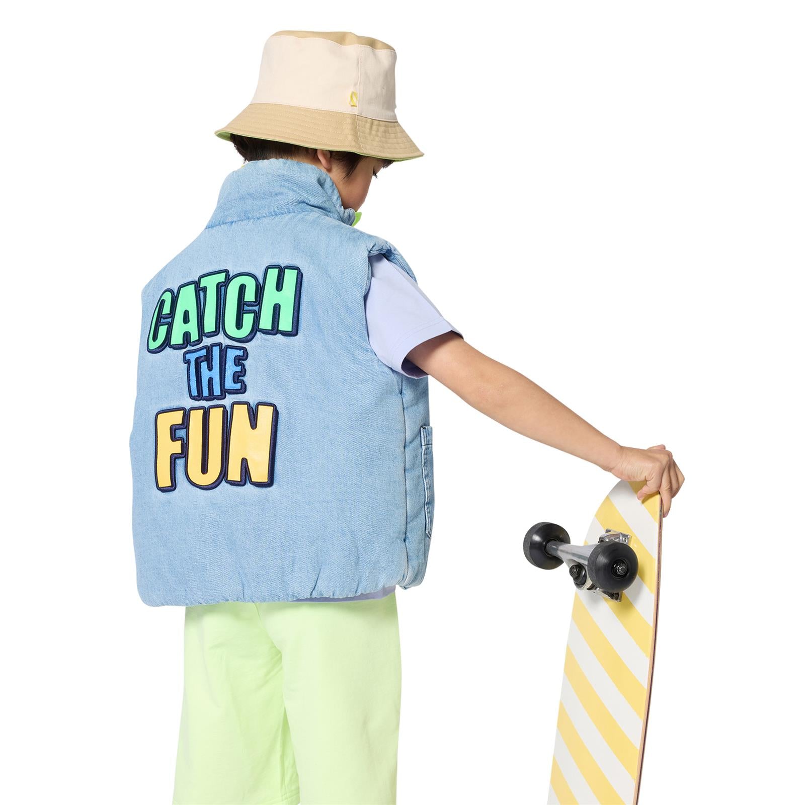 Billieblush Jeans-Weste mit Rückenprint - Double Stone Bleach