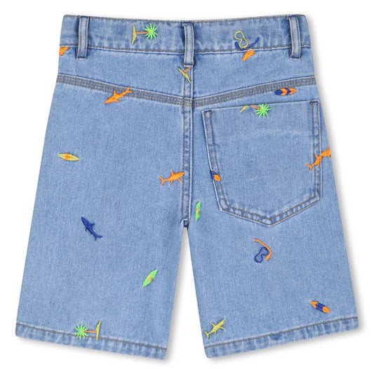 Billieblush Jeans-Bermudas mit Stickerei - Double Stone Bleach