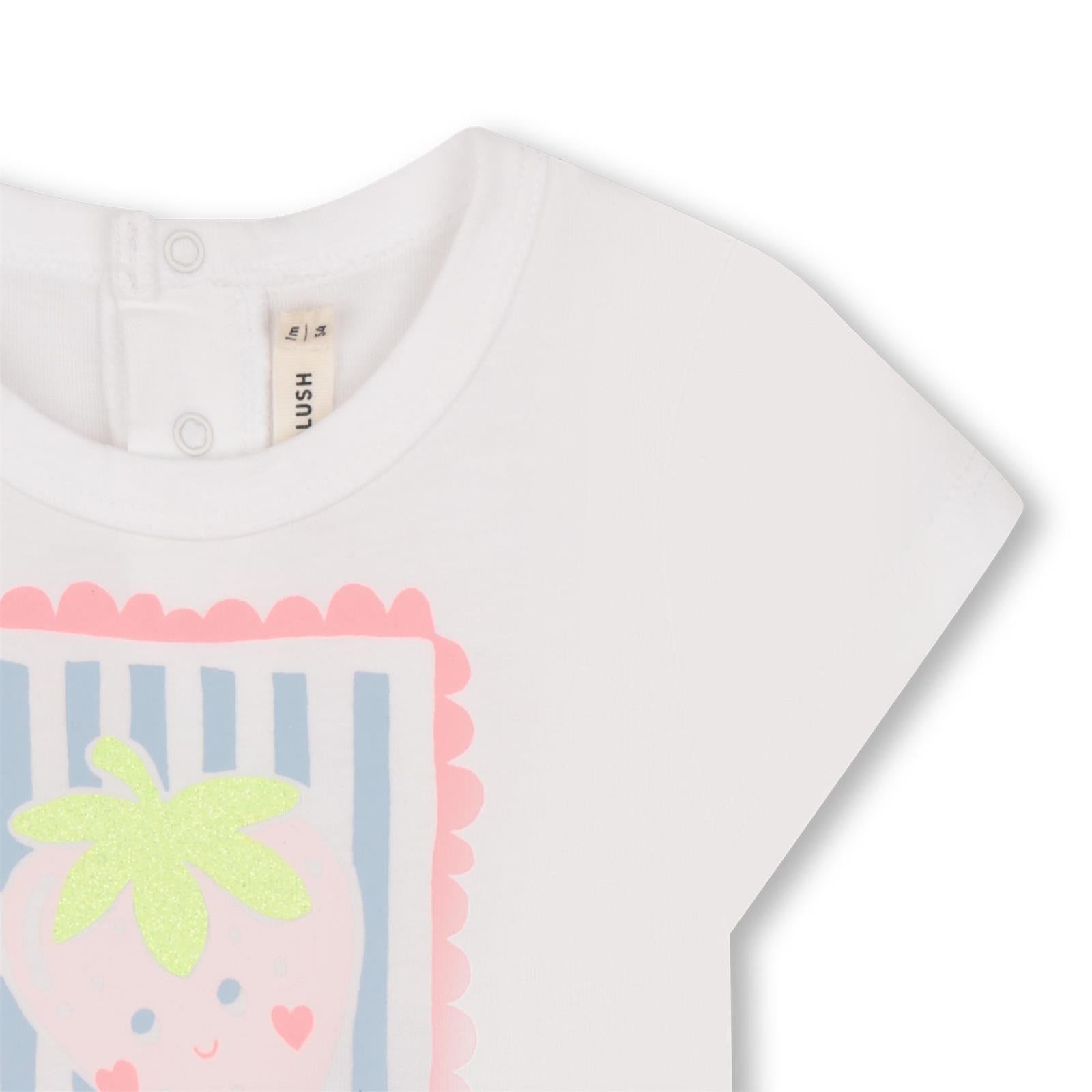 Billieblush Set 2-teilig mit Druck und Rüsche - Blue White