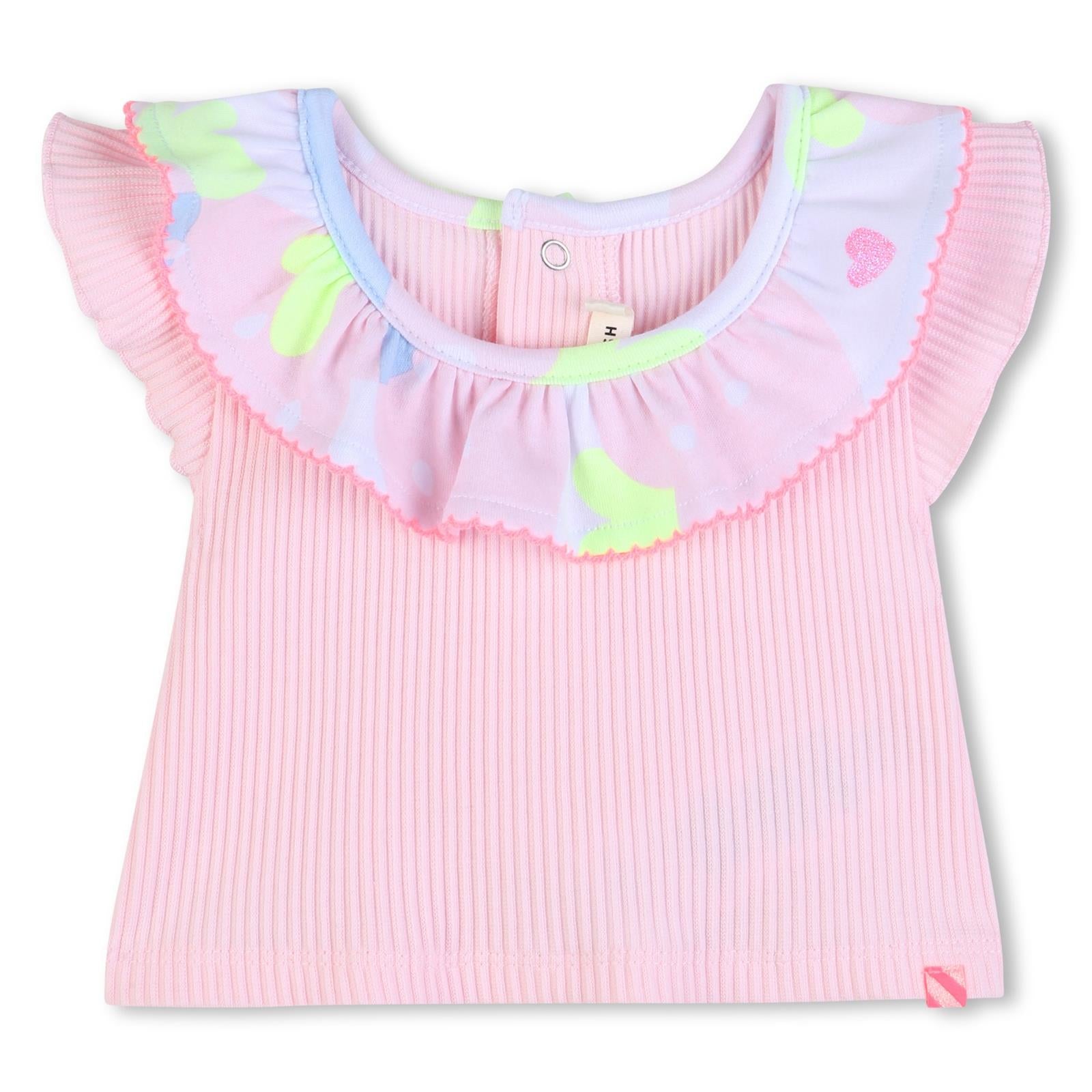 Billieblush Set 2-teilig mit Shorts und Volant - White Pink