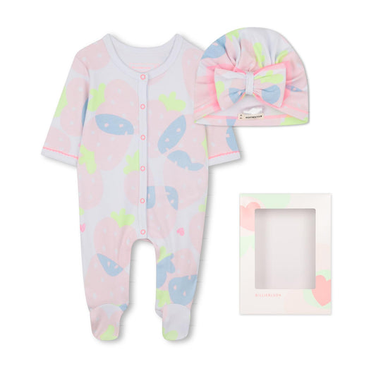 Billieblush Baby Set 2 teilig mit Mütze im Geschenkekarton - White