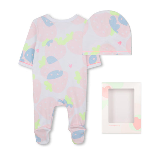 Billieblush Baby Set 2 teilig mit Mütze im Geschenkekarton - White