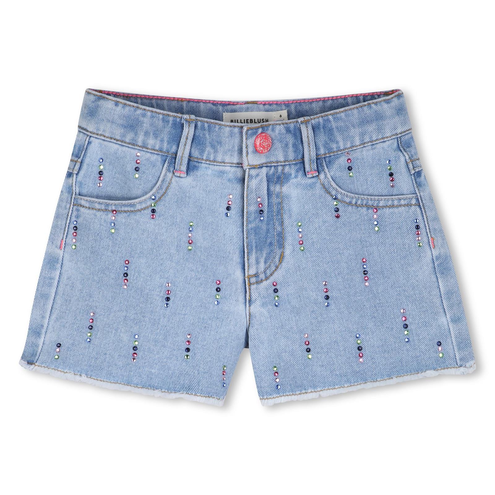 Billieblush Jeans Shorts mit Steinchen - Double Stone Bleach