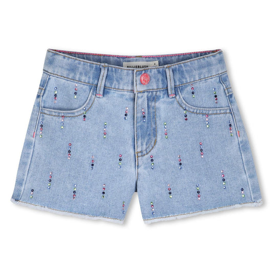Billieblush Jeans Shorts mit Steinchen - Double Stone Bleach