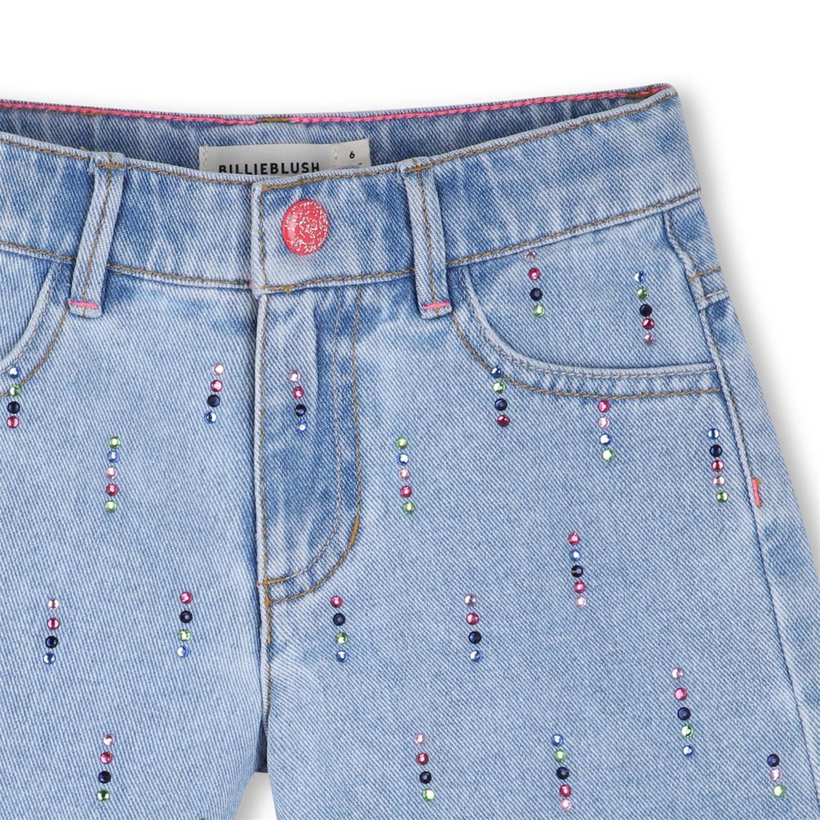 Billieblush Jeans Shorts mit Steinchen - Double Stone Bleach