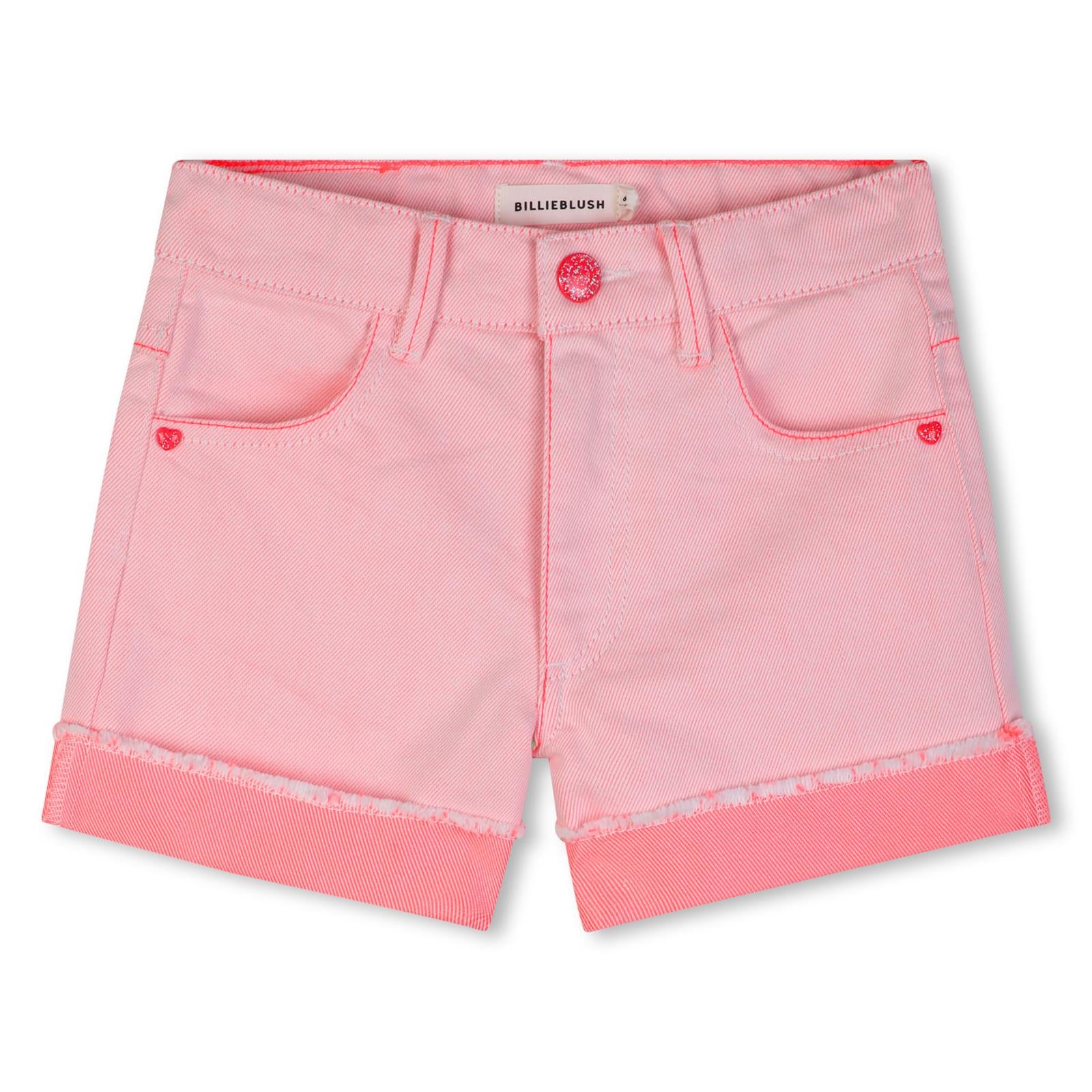 Billieblush Jeansshorts mit Pailletten - Pink Off White