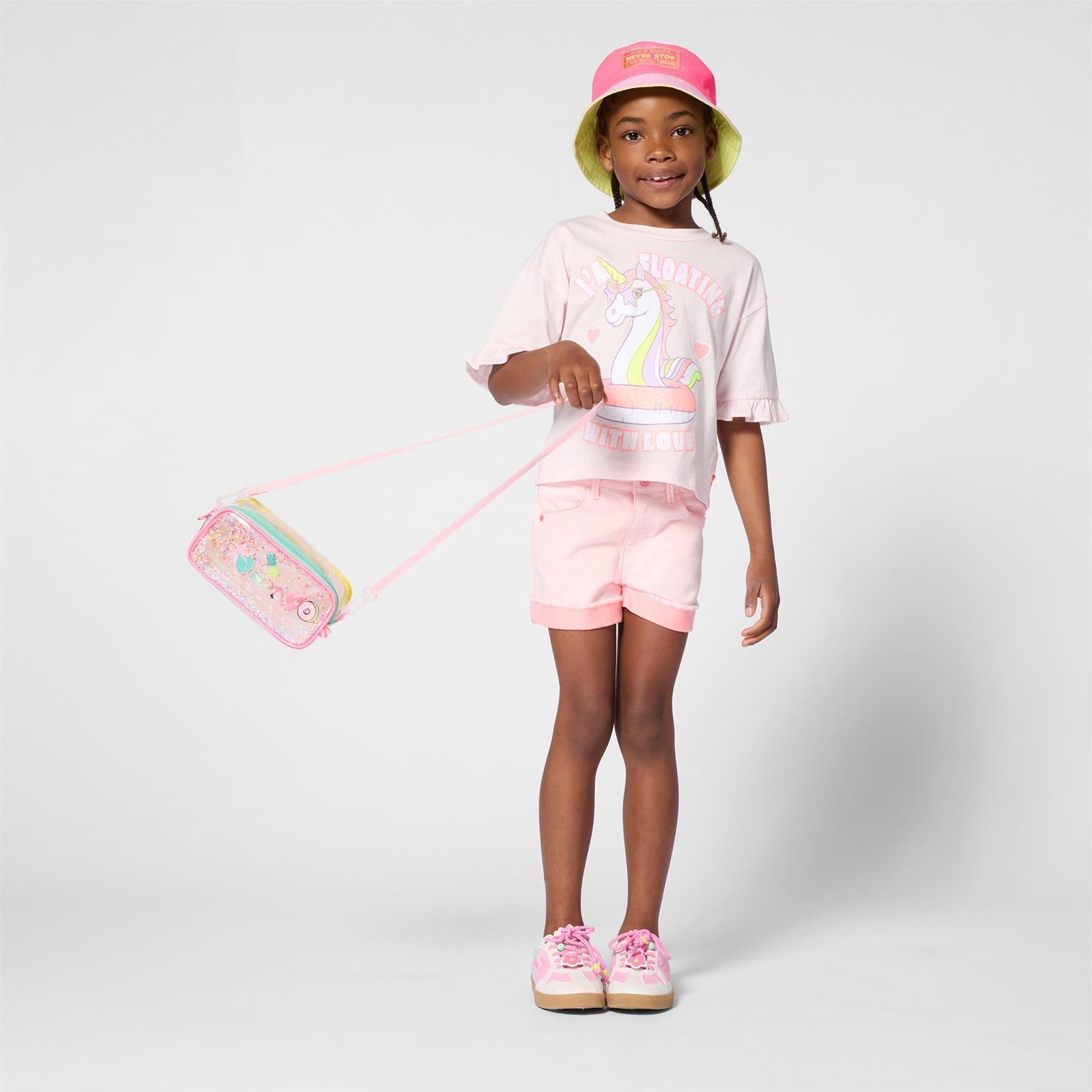 Billieblush Jeansshorts mit Pailletten - Pink Off White