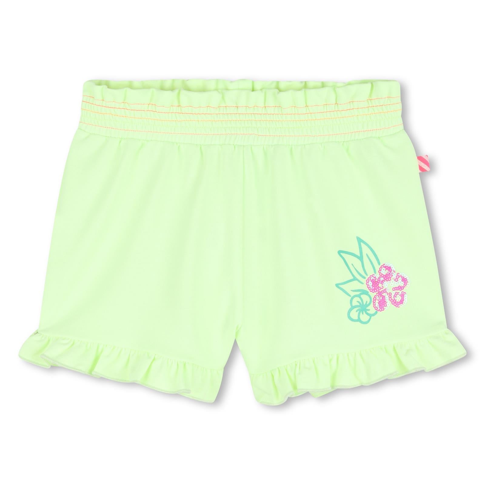 Billieblush Shorts mit Rüsche und Druck - Green Lemon