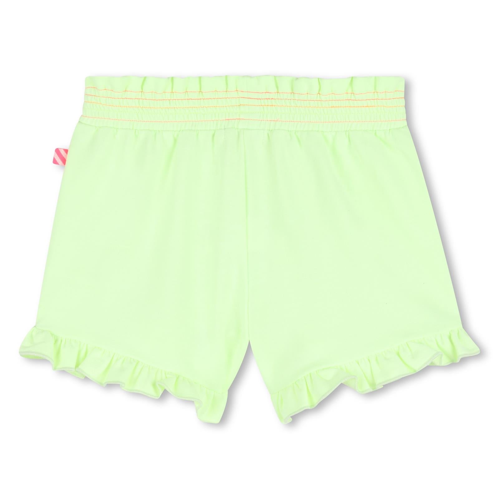 Billieblush Shorts mit Rüsche und Druck - Green Lemon