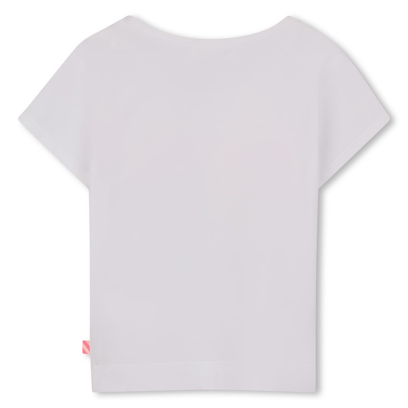 Billieblush T-Shirt mit Schriftzug und Steinchen - White