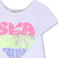 Bild in Galerie-Betrachter laden, Billieblush T-Shirt mit Schriftzug und Steinchen - White
