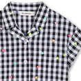 Bild in Galerie-Betrachter laden, Billieblush karierte Bluse mit gestickten Herzchen - White Black
