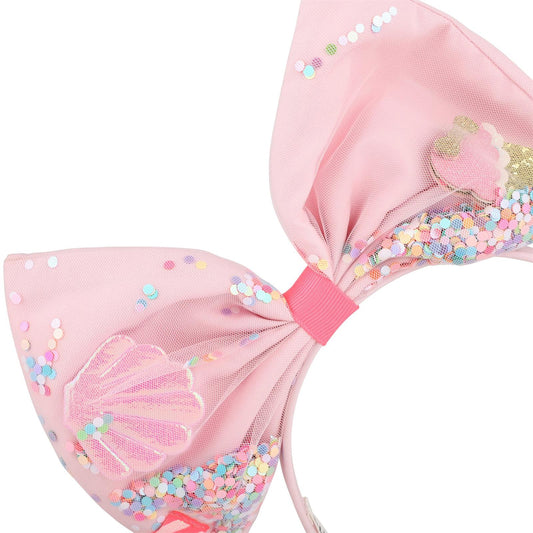 Billieblush Haarreif mit großer Schleife und Perlen - Pink Pale