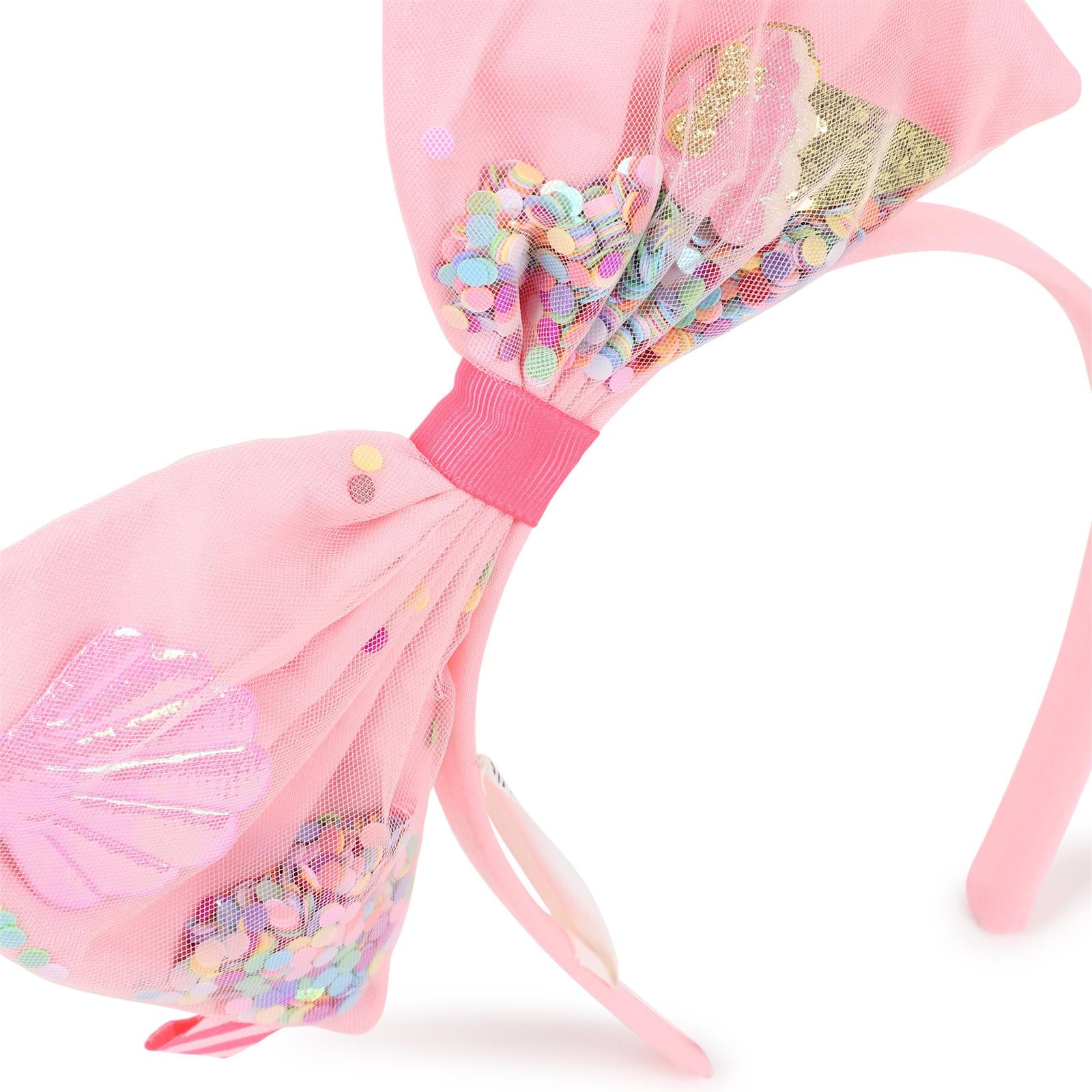 Billieblush Haarreif mit großer Schleife und Perlen - Pink Pale